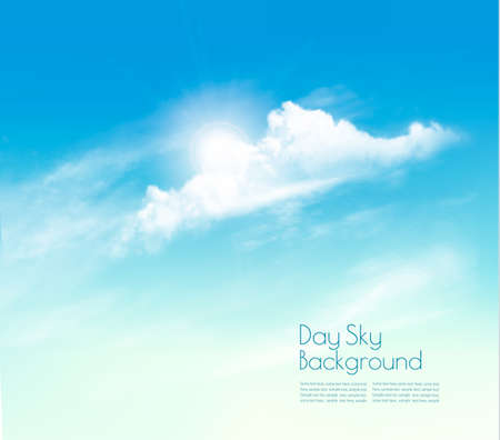 Morning blue sky image design illustrationのイラスト素材