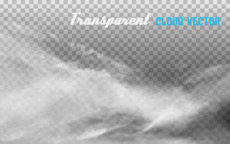 Clouds vector on transparent background.のイラスト素材