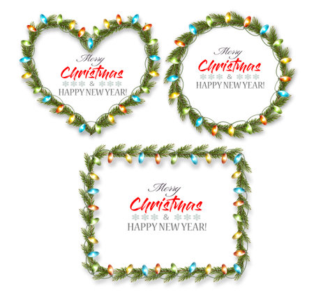 Christmas Holiday Background background with 2023 and wreath. Vector.のイラスト素材