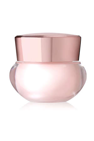 Bottle cream cosmetic on isolated white backgroundの写真素材