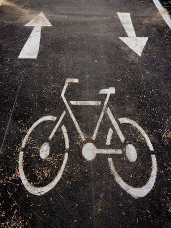 bike laneの写真素材