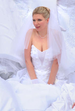 JURMALA - JUNE 13: 2nd annual wedding parade in resort city. Each year many brides from all country are participating in Bride parade - June 13, 2010 in Jurmala, Latvia.のeditorial素材