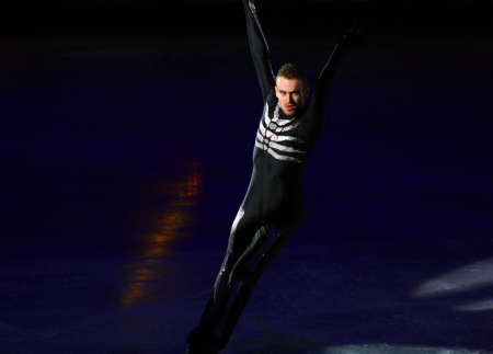 ISU European Figure Skating Championship 2009 in Helsinki, Finland. Kevin van der Perren from Belgium in Exhibition Gala performance. Hartwall arena, 25.01.2009のeditorial素材