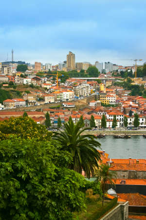 Beautiful view of Porto downtown in Portugalの写真素材