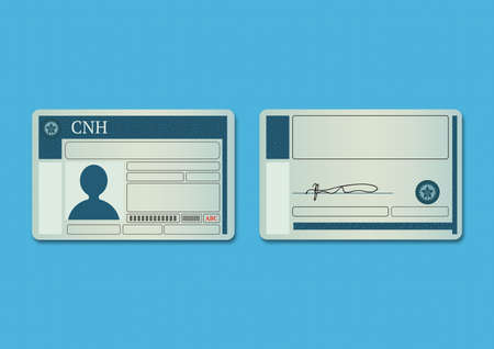Driver license of Brazil illustrator design.の写真素材