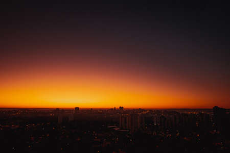 Dawn in the big city Ribeirao Preto - Brazil.の写真素材