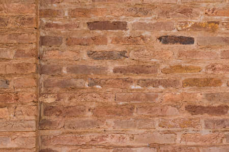 Wall Modern Orange Brick Wall Texture Background.の写真素材