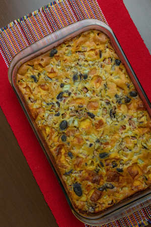 Pie with Cheese and Black Olive.