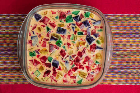 Gelatin in colors, sweet very famous in Brazil.の写真素材