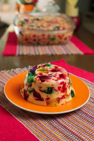Gelatin in colors, sweet very famous in Brazil.の写真素材