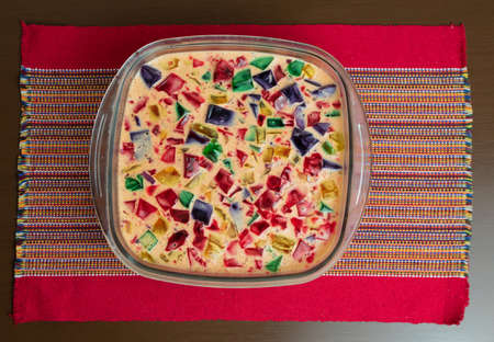 Gelatin in colors, sweet very famous in Brazil.の写真素材