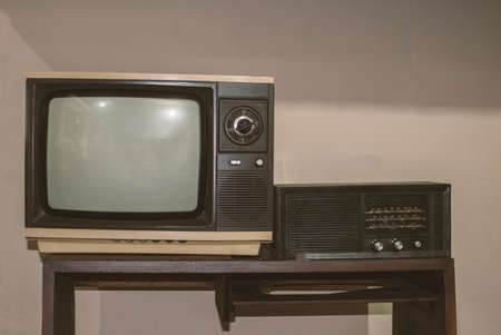 Old retro TV and Radio  concept image