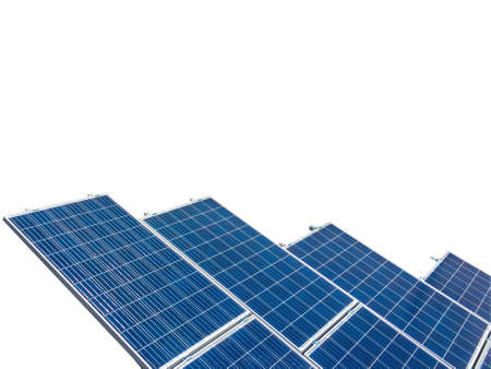 Solar Panels isolated in white background for solar energy concept images.