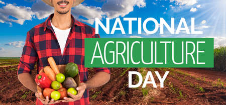 Farmer midsection at countryside -  Concept Image for National Agriculture Dayの写真素材