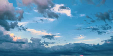 Sky storn cloudy rain background on summer