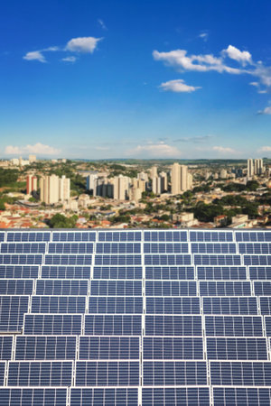 Horizon landmark ecological energy renewable solar panel plant Company Building.