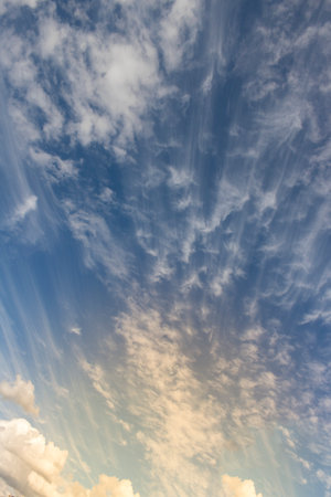 Amazing blue cloud sky at summer