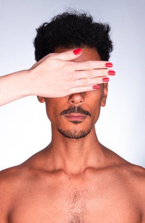 Black Conscience Day - Portrait of Afro Black Person Looking and Making Expressionsの写真素材