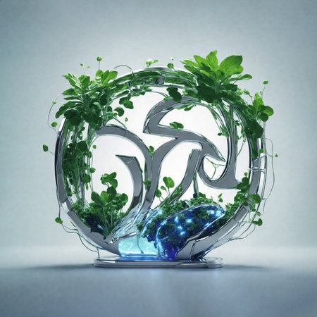 Tech Agro City Farm Illustration. Industry Agriculture Concept Image.の素材