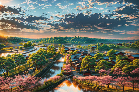 Lofi Style Design. Beauty Lofi Artwork couple at cinematic Background.の素材