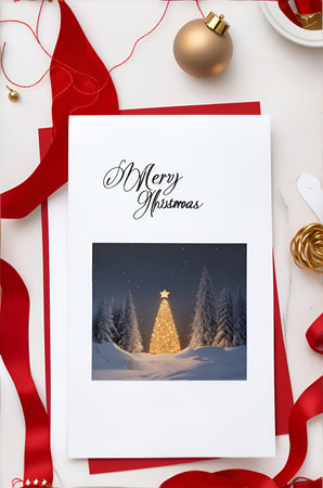 Christmas Modern Card, white Space for Textの素材