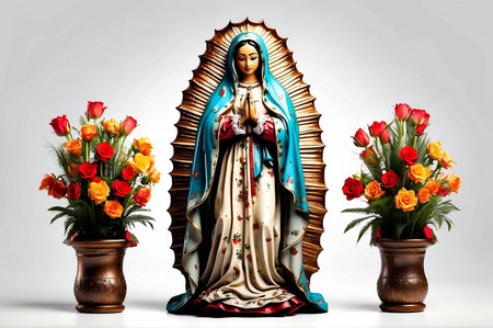 Lady or Virgen de Guadalupe Background Isolatedの素材
