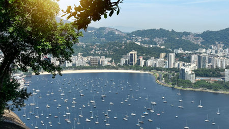 Beatiful Beach Landscape in Rio de Janeiro, Brazilの写真素材
