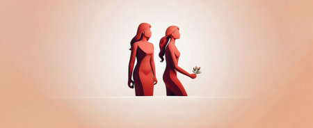 Gender Equality Illustration for Social Media Templateの素材