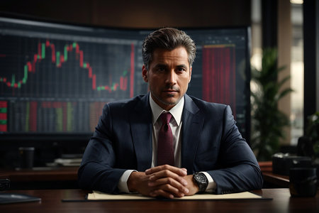 Trader People at Workspace, Executive Bossの素材