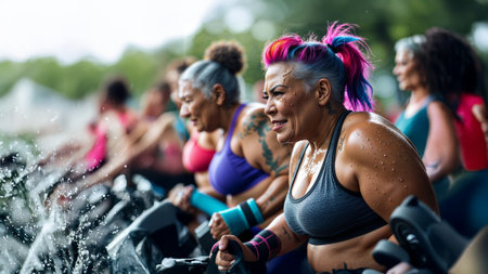 Plus-size athletes workout - Strong Women, Real Bodies â Fitness and Joy at Every Ageの素材