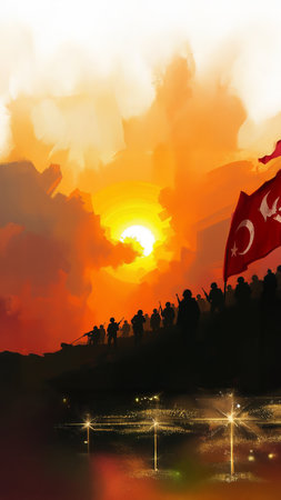 Turkish - Sunset of Victory â 30 AÄustos National Prideの素材