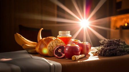 Shanah Tovah Wishing You a Sweet and Joyfulの素材