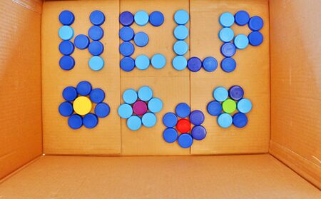 Recycle bottlecapsの写真素材