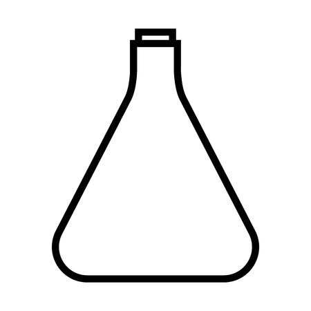 Icon Outline Bottle isolated on white background. Magic Potion in Flask. Vector illustration for your design, game, card.のイラスト素材