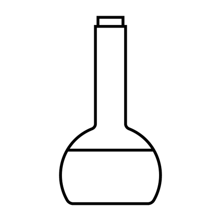 Icon Outline Bottle isolated on white background. Magic Potion in Flask. Vector illustration for your design, game, card.のイラスト素材