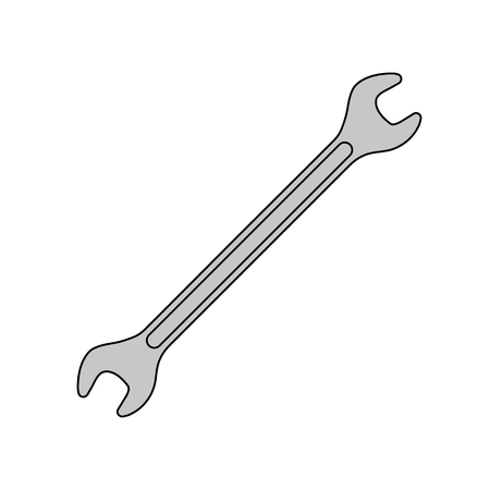 Wrench icon. Repair symbol. Vector illustration isolated on white background.のイラスト素材