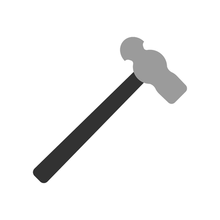 Hammer icon. Repair and building symbol. Vector illustration isolated on white background.のイラスト素材