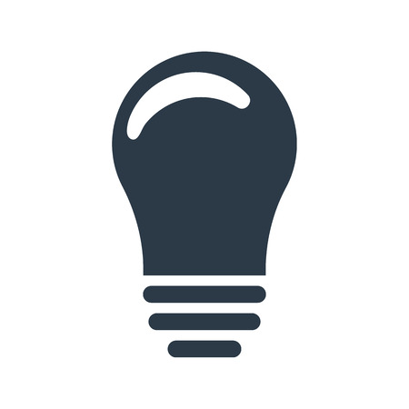 Lightbulb icon. Idea sign, solution, thinking concept. Vector illustration isolated on white background.のイラスト素材