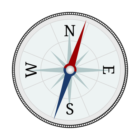 Compass icon. Compass isolated on white background. Travel equipment. Vector illustration for your designのイラスト素材