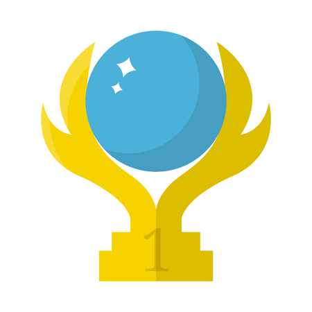 Vector Winner Trophy Cup Icon. First Place. Flat World Trophy Symbol isolated on white background. Vector illustration for Your Design, Web.のイラスト素材