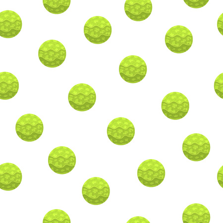 Seamless Pattern with Magic Spheres. Green Abstract Ball. Paper Effect. Vector illustration for Design, Wrapping Paper, Fabric.のイラスト素材