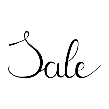 Vector Sale Inscription. Lettering. Typography Design. Handwritten Vector Calligraphy isolated on white background.のイラスト素材