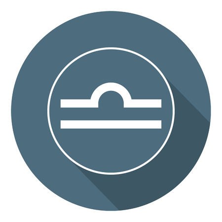 Libra Icon. Vector Astrological, Horoscope Sign. Zodiac Symbol. Air Element. Flat Style. Sticker. Vector illustration for Your Design, Web.のイラスト素材