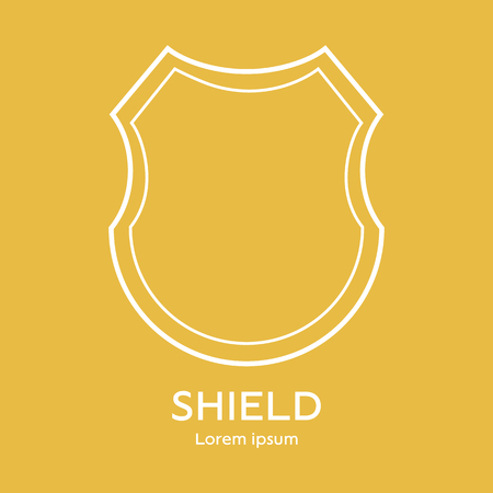 Shield icon. Security company . Abstract symbol of protection. Clean and modern vector illustration.のイラスト素材