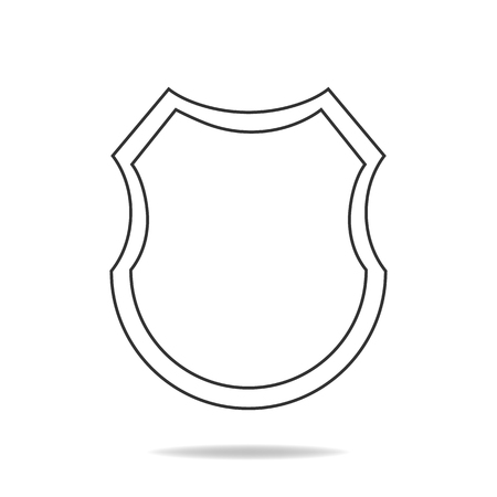 Shield icon. Security company. Abstract symbol of protection. Clean and modern vector illustration.のイラスト素材