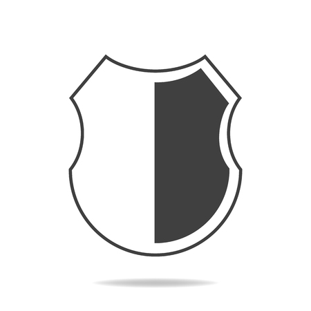 Shield icon. Security company emblem. Abstract symbol of protection. Clean and modern vector illustration.のイラスト素材