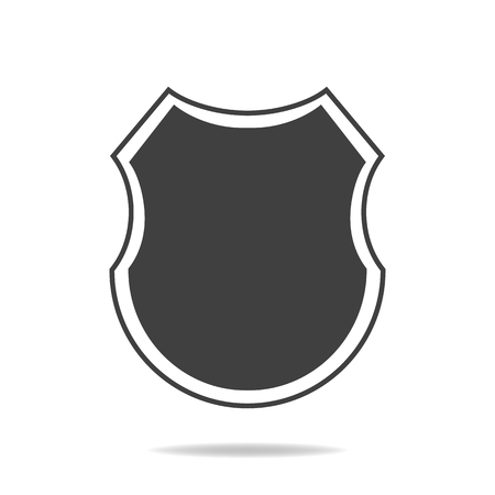 Shield icon. Security company emblem. Abstract symbol of protection. Clean and modern vector illustration.のイラスト素材