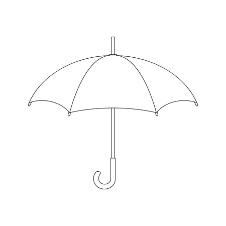 Line style icon of umbrella. Security, protection concept. Clean and modern vector illustration for design, web.のイラスト素材