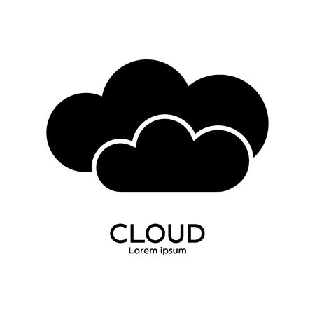 Cloud template. Online storage server concept. Clean and modern vector illustration.のイラスト素材