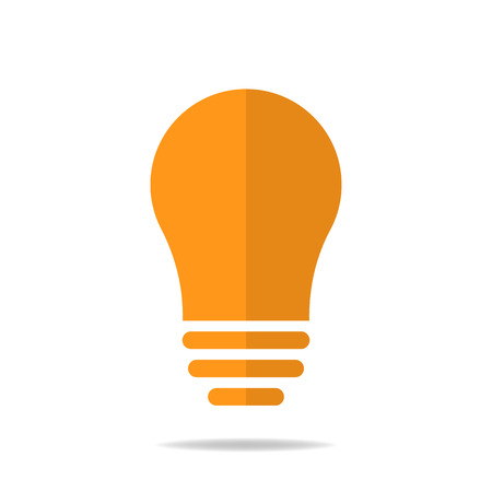 Lightbulb. Flat style icon of utilities. Symbol of light. Clean and modern vector illustration for design, web.のイラスト素材